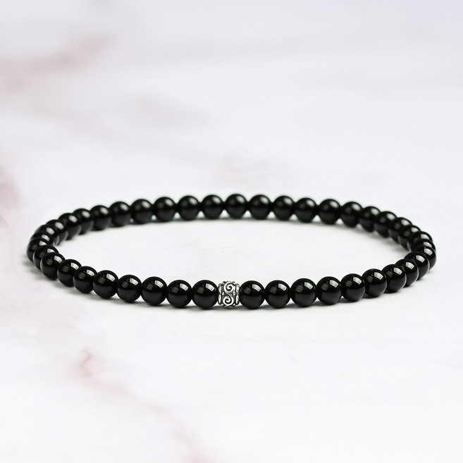 진주모아 특A 악한기운을 막는 액막이 불교 염주팔찌 오닉스