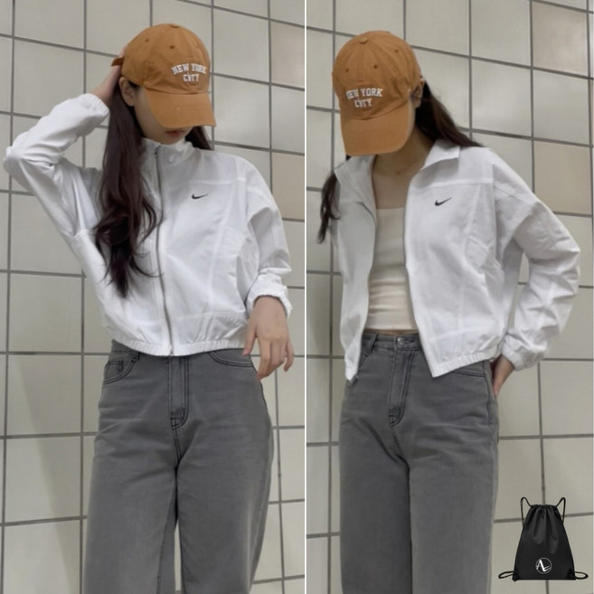 (백화점 정품) 나이키 바람막이 여성 숏기장 스우시 여름 자외선 차단 간절기 점퍼 자켓 이쁜 아우터 (스포젠가방)