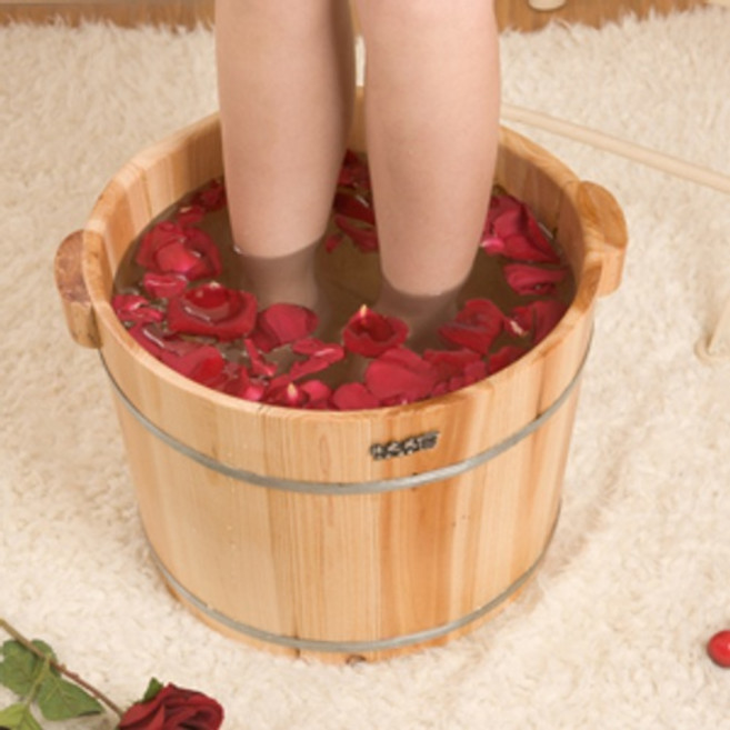 히노끼 족욕통 발 원목 나무통 가정용 높이 족욕탕 족욕 편백나무, 높이25cm, 1개