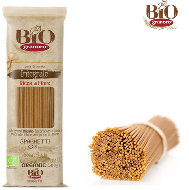 그라노로 유기농 통밀 스파게티, 1개, 500g
