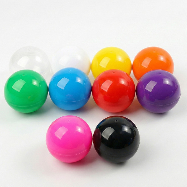 컬러뽑기볼 PP 6cm 100개입 추첨볼 둥근캡슐 뽑기공 캡슐 행사용품, J-6cm(PP) 불투명 빨강 100개입, 1개