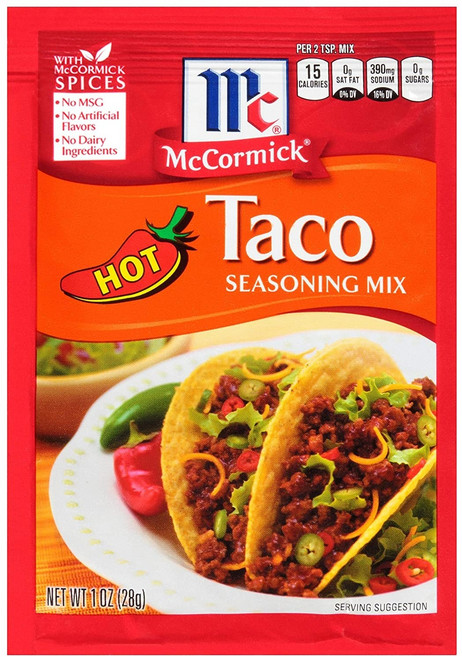 맥코믹 타코 시즈닝 믹스 핫, 28g, 1개