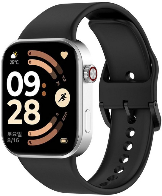 레드미 워치6 REDMI 6 스마트워치 중국버전 전자 시계 NFC지원 Watch, Redmi Watch 4 5 6 호환, 블랙