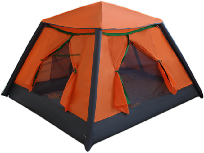 Norbei 에어텐트 캠핑텐트 공기주입식 원터치텐트 3-4인승 2-3인승, 오렌지