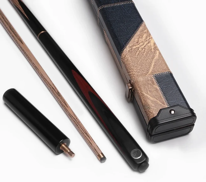 LP 브랜드 Dominate 시리즈 Taco De Sinuca 스누커 큐 스틱 핸드 메이드 9.8mm 팁 애쉬 우드 3/4 조인트 큐, 01 Type B with LP case, 1개