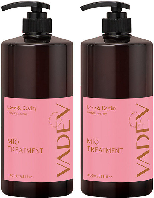 바디브 헤어 트리트먼트 1000ml 대용량 미용실 단백질 헤어팩 LPP 극손상 복구 손상모 러브앤데스티니향, 1L, 2개