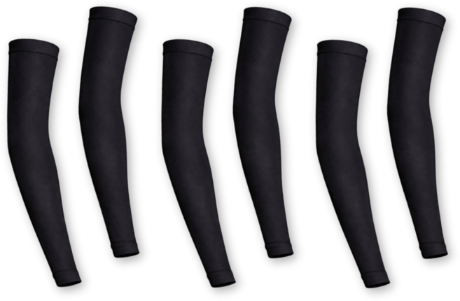 바디스윗 아동 쿨토시 햇빛 차단용 어린이 팔토시 3p, 1세트, 블랙