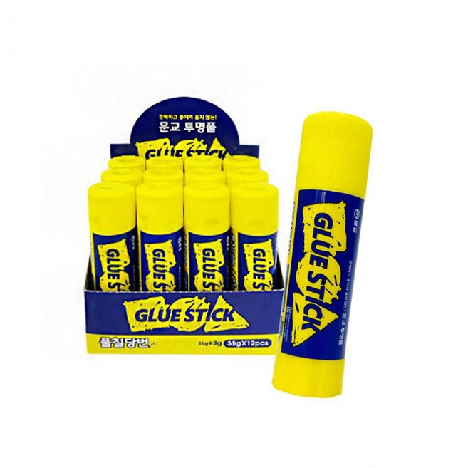 고체풀 대용량 접착풀 어린이 38g 12개입, 1개, 1g