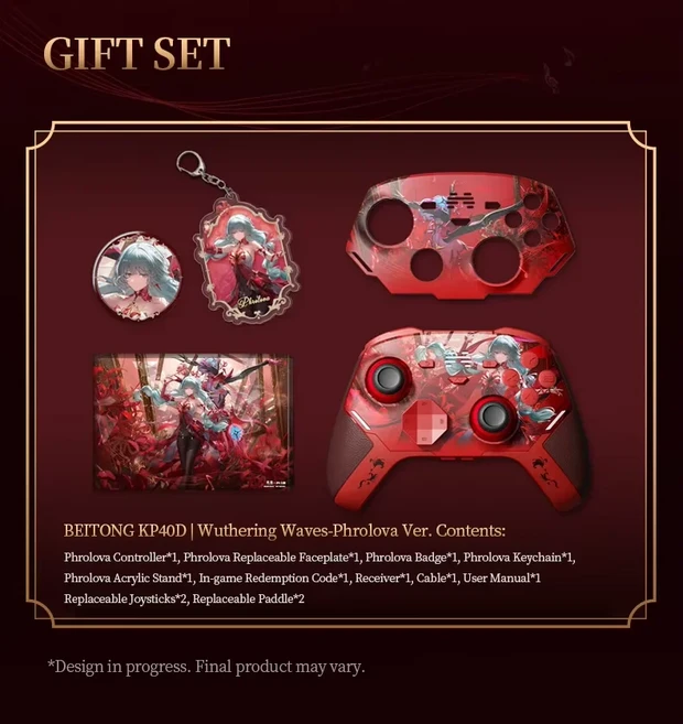 KP40D 엘리트 컨트롤러 Wuthering Waves Phrolova Ver Hall/마이크로 진동 트리거 힘 조절 가능 TMR 조이스, 01 Original, 02 Phrolova Ver