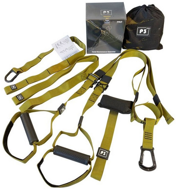 훈련 벨트 저항 밴드 운동 전신 근력 서스펜션 탄성 장비, 밀리터리 그린 길이 조절 1-4m, 1개