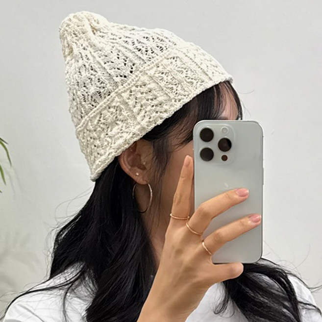 봄 여름 썸머 니트 비니 모자 국내생산