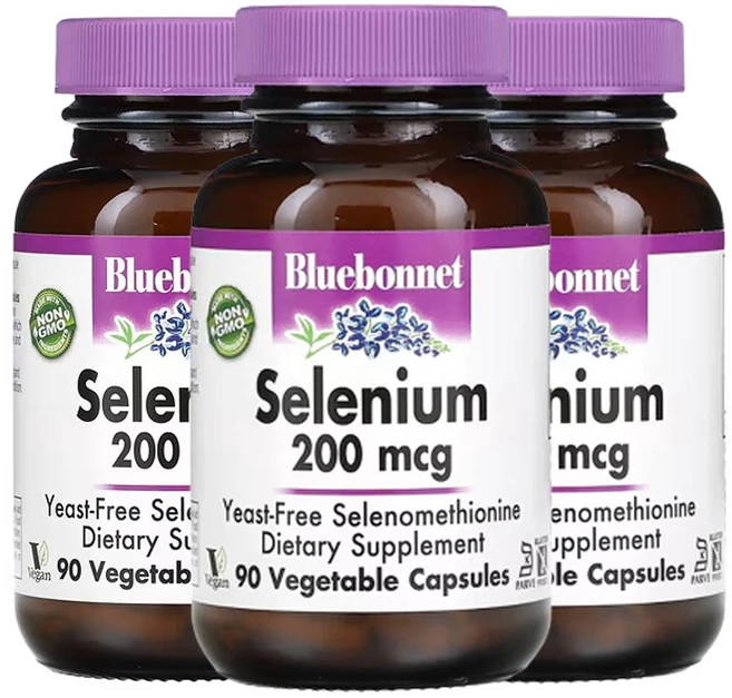 블루보넷 뉴트리션 셀레늄 셀레노메티오닌 200mcg 베지 캡슐 90정, 3개 - 쿠팡
