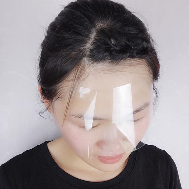 50/100/200매 걸이 겸용 페이스필름 스프레이 페이스캡 얼굴보호 커버 쉴드, 3세트, 50매