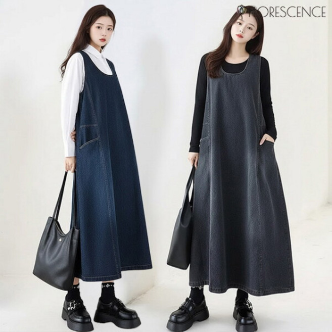 [플로레센스] 루쏘벌룬데님원피스(색상선택)