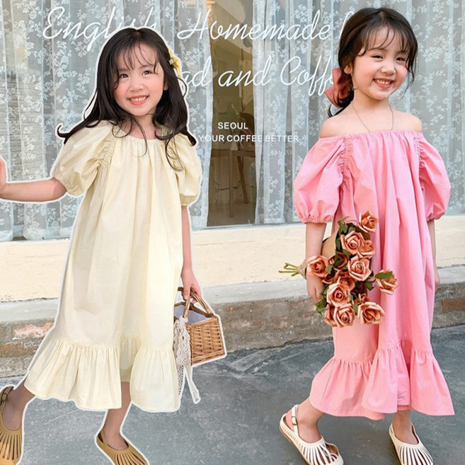 [앙디] O원피스 쥴리아 (OC014)_(아동복 여아용 여름원피스 여아의류 시원한원피스 퍼프 드레스 자매룩 바캉스 셔링 프릴 유아복)