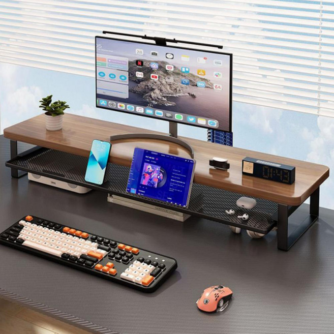 서랍형 모니터 받침대 50cm 컴퓨터 노트북 거치대 책상 데스크 정리, SQ15모니터받침대 50cm 화이트