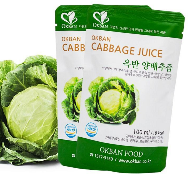 옥반 양배추즙, 60개, 100ml