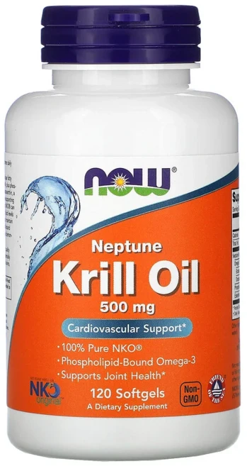 NOW Food 넵튠 크릴 오일 500 mg 120 소프트젤, 1개, 120정 - 쿠팡