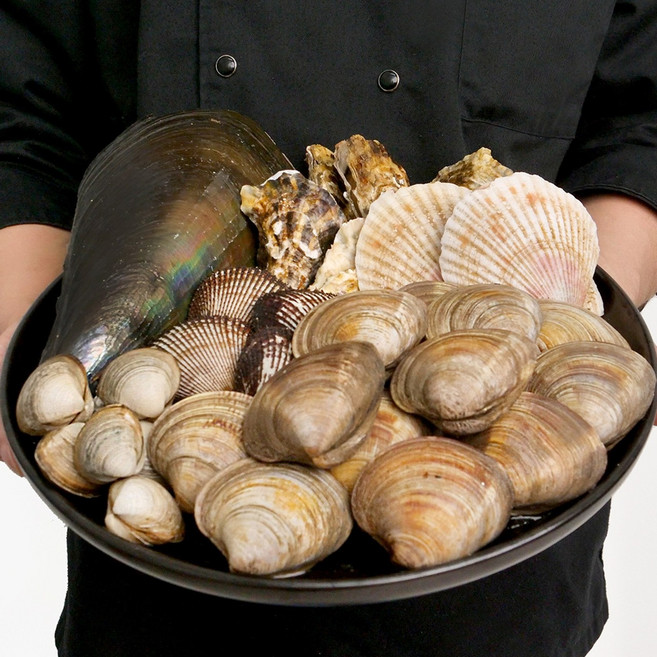 훈훈수산 조개모듬 SET 캠핑 바비큐 조개구이 찜, 1세트, 실속 세트 2kg 내외