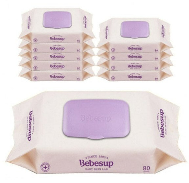 베베숲 80매x10개입 트러스트 캡형 물티슈 캡물티슈 아기물티슈 베베숲물티슈 베베숲트러스트 학교물품 캡형물티슈