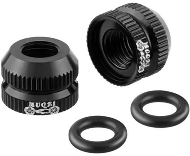 VXM 2Pcs 산악 자전거 튜브리스 타이어 프레스타 밸브 너트 MTB 자전거 림 알루미늄 초경량 밸브 캡 도로 사이클링 수리 부품, 01 Black-1Pair