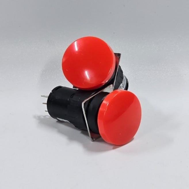 건흥전기 16파이 1A1B 비상버튼 걸림형 스위치 KH-516-D41 (적 녹 황), 녹색, 1개