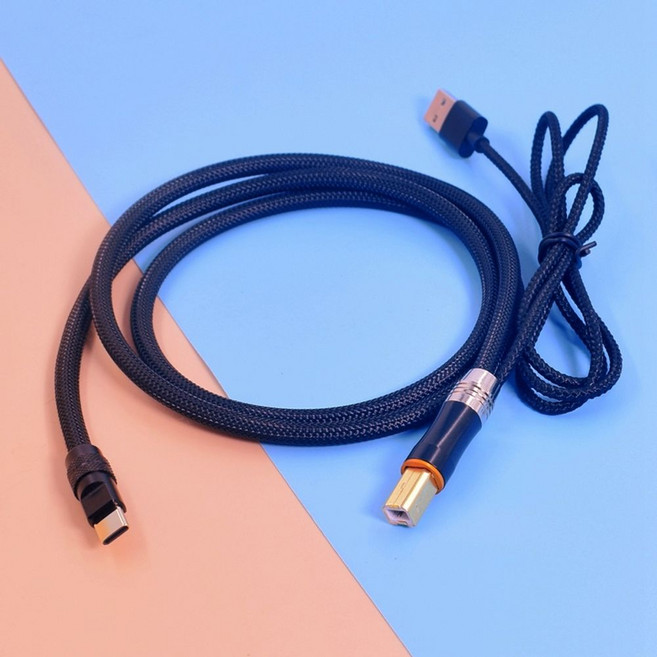 야마하 CLP725 CLP745 CLP735 CLP775 CLP785 야마하 P128 디지털 피아노 연결선 USB, 1미터, 노이즈 캔슬링 충전 Type-C+USB, 1개