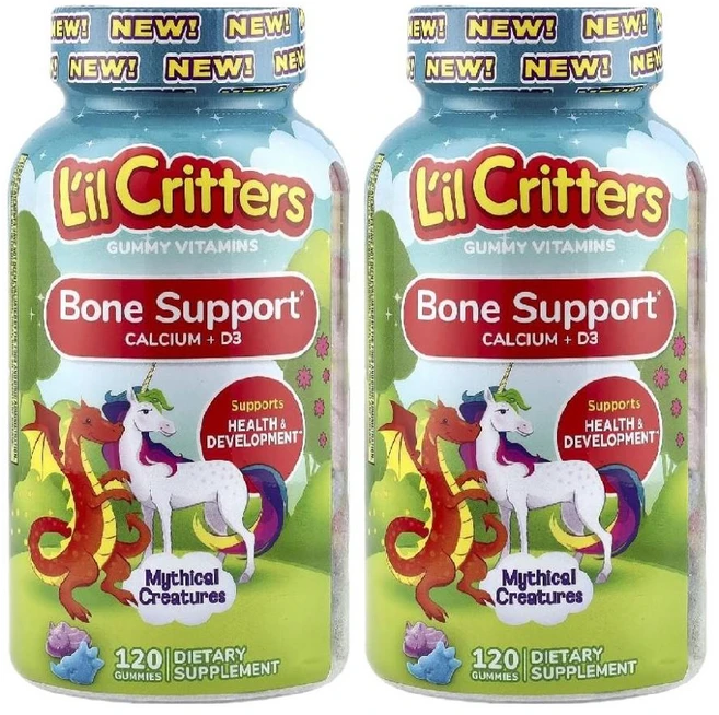 2개 릴크리터스 키즈 칼슘 비타민D3 320IU 구미젤리 240정 - 쿠팡