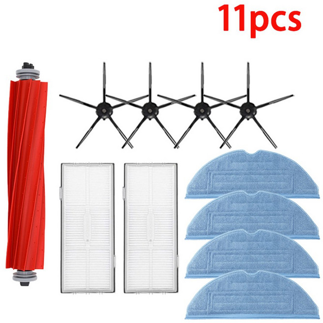 Roborock S7 S70 S75 S7Max maxv T7S Plus pro 액세서리 메인 브러시 Hepa 필터 걸레 로봇 진공 청소기 부품, 11PCS, 1개, 11PCS