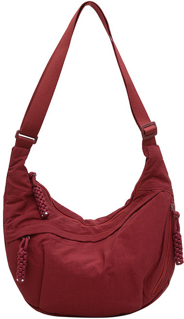 반달 크로와상 크로스백 숄더백 겸용 나일론 천가방 남녀공용 여행 가방 데일리백 가벼운 가방