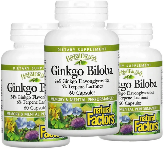 네추럴팩터스 징코빌로바 은행나무추출 60MG Capsules, 3개, 60정 - 쿠팡