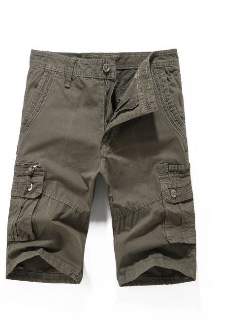 【多口袋工裝】男士短褲 工裝褲 五分褲 休閒褲 男褲 潮牌男褲 純棉洗水棉 夏季透氣 寬鬆直筒 街頭潮流穿搭