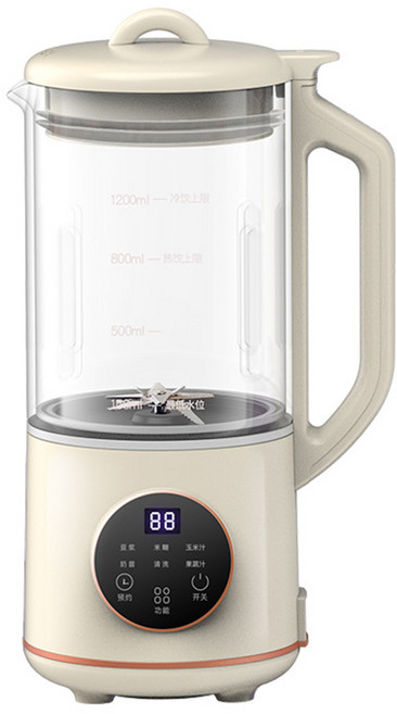 PYHO 가정용 두유 제조기 만등 제조기 두유기계 두유기 가정용 만능 제조기 콩국 주스 쌀죽 메이커, 베이지, 베이지