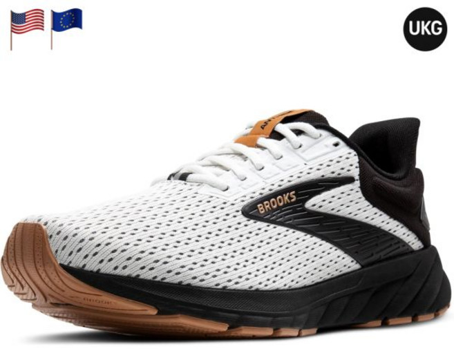 브룩스 남성 앤섬 6 뉴트럴 런닝화 화이트 블랙 탄