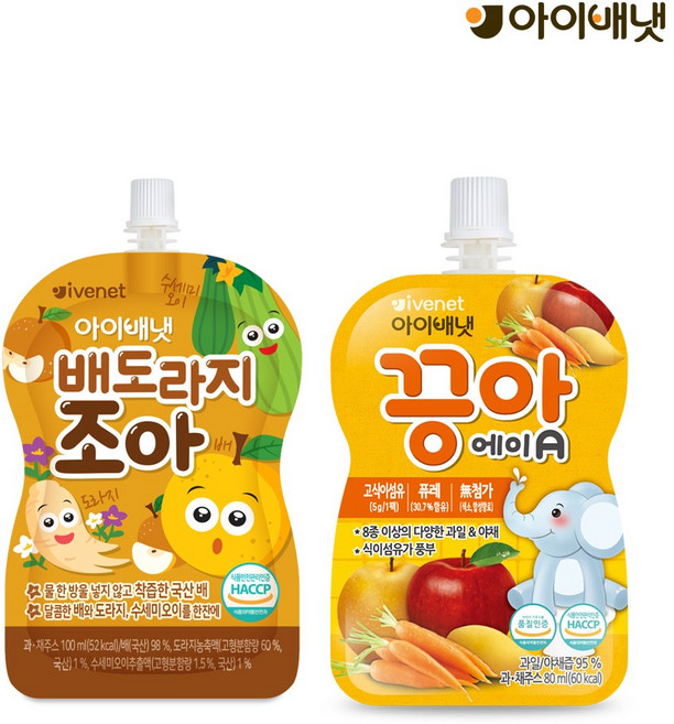 [아이배냇] [명품]끙아 주스 리뉴얼 5종 [10팩], 10팩