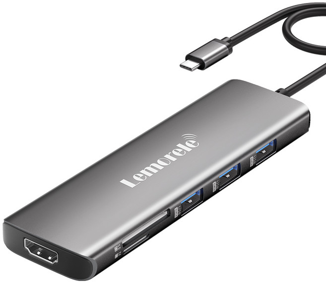 Lemorele USB-C 8 in 1 멀티도킹, 1개, TC38