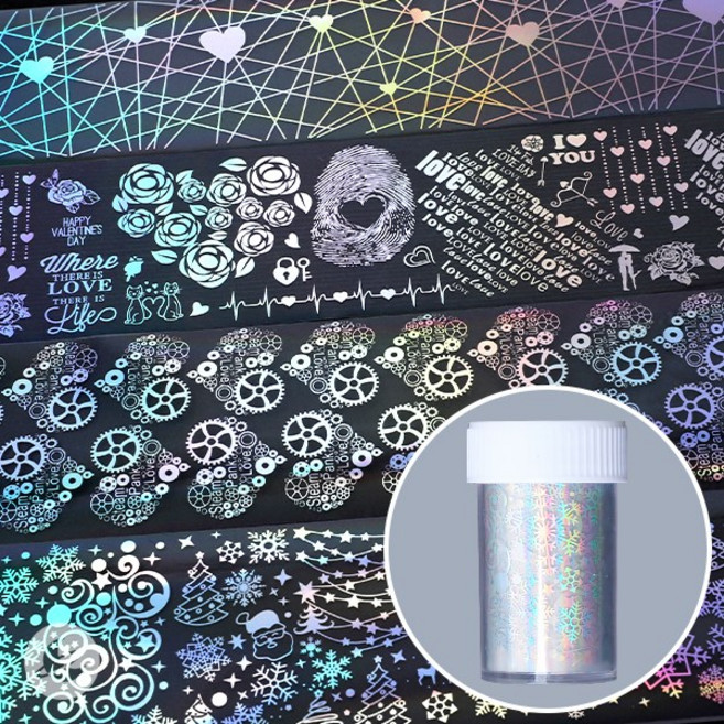 홀로그램 패턴 시트지 포카 탑꾸 다꾸 레진 아트 공예 재료 R537, 1개, 크리스마스