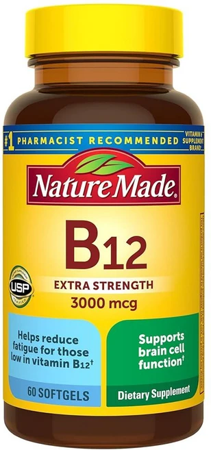 네이처메이드 비타민 B12 3000mcg 소프트젤 60정, 233개 - 쿠팡