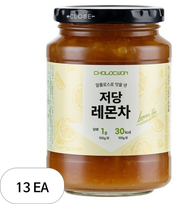 초록원 알룰로스 저당 레몬차, 530g, 1개입, 13개