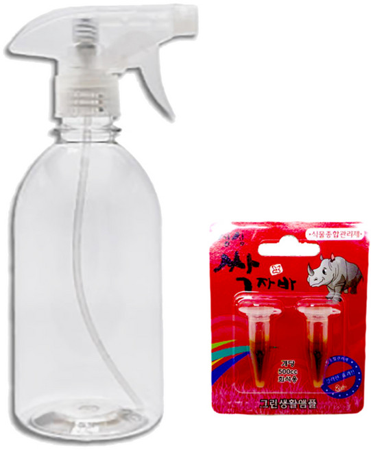식물살충제 싹자바+스프레이 공병 500ml+스포이드사은품 식물보호제, 싹자바 1개+공병500ml+스포이드, 1개, 500ml