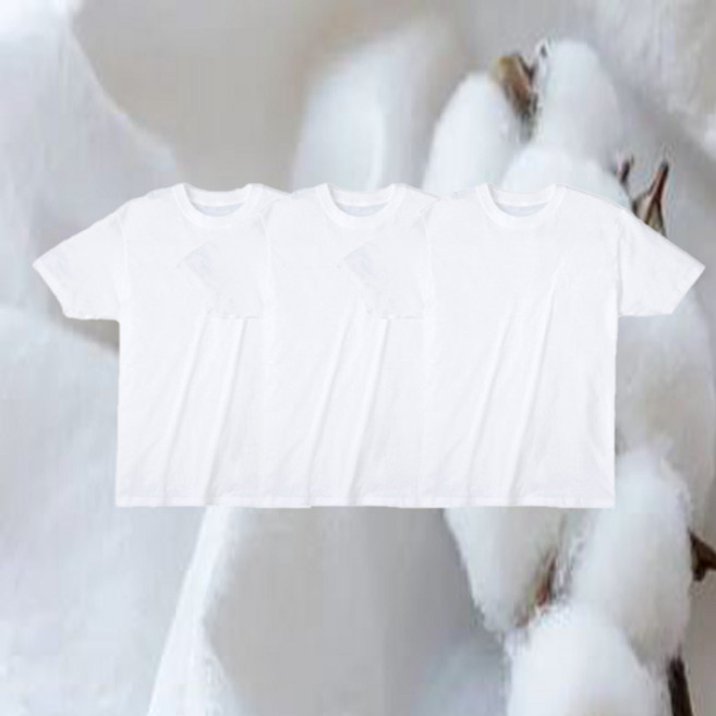 20수 3매 고밀도 순면 남성용 라운드넥 오버핏 반팔티