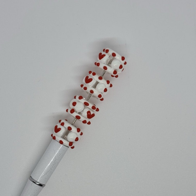 B21 볼펜꾸미기 볼꾸 동대문 꾸미기 DIY 캐릭터 알록달록 미니 파츠 케이크 사탕 캔디 하트 레드, 1개, 상세페이지 참조