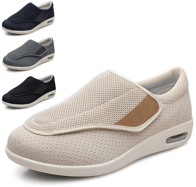 유윤 경량 전체덮개용 니트 발편한 논슬립 슬립온 3cm 찍찍이 효도화 남녀 DW-25