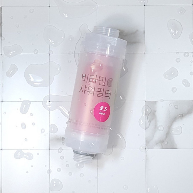 X100 피부 비타민 샤워필터 여행용 수돗물 녹물제거 염소 완벽 제거 아로마 힐링 민감성 피부용 휴대용 비타민필터 국내최대 향 종류, 1개, 로즈
