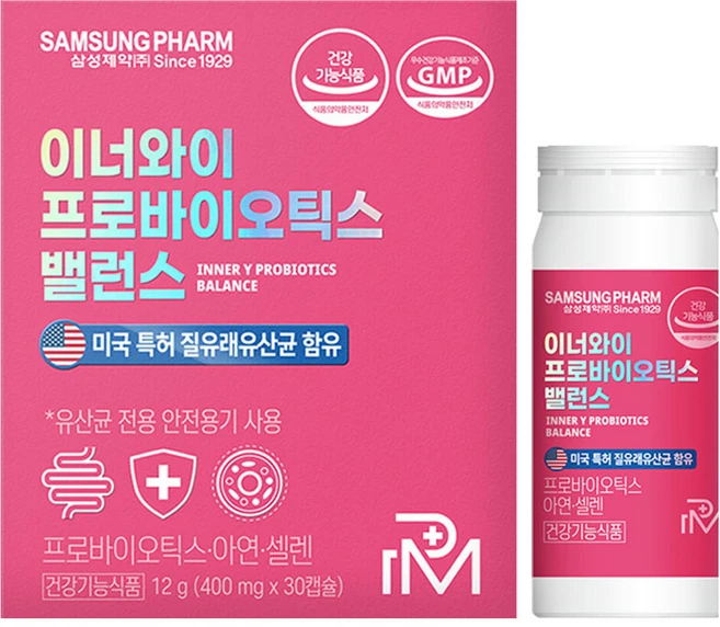 삼성제약 이너와이 프로바이오틱스 밸런스 질유래유산균, 1개, 30정 - 쿠팡