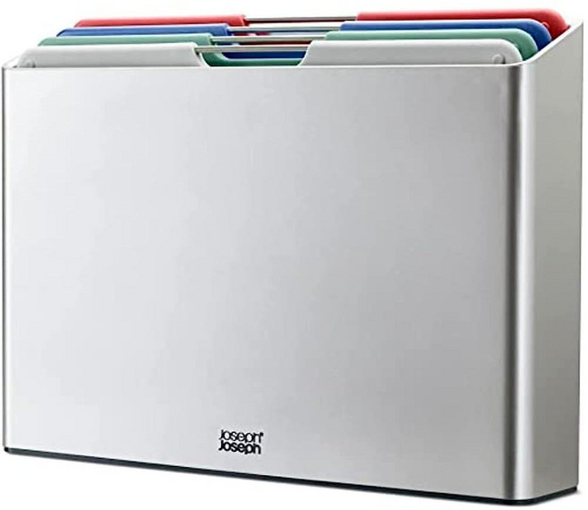 Joseph Folio 도마 4개 세트 라지- 실버/코스트, Joseph Joseph Folio 도마 4개 세트,, Multicolour/Silver