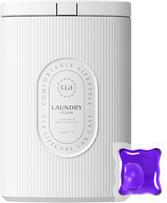 클라 파워클린 미니 실내건조 캡슐 세제 화이트 케이스 본품, 1개, 100개입