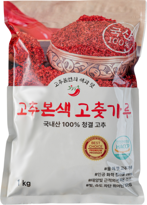 2위 - 26년 국산 100% 안동 반태양초 저온건조 햇고춧가루 김치용 굵은 매운맛 HACCP 고추본색, 1kg, 1