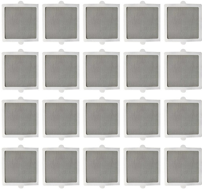 투데이리빙 20P 세트 사각 배수구 거름망 필터 냄새 악취 방지 주방 싱크대 하수구망 음식물 머리카락 이물질 차단 욕실 화장실 배수구망 손잡이형 접착식 커버, 그레이, 20개