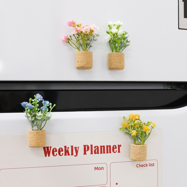 케이트가든 미니 화분 냉장고 자석 4P 세트, 단일옵션